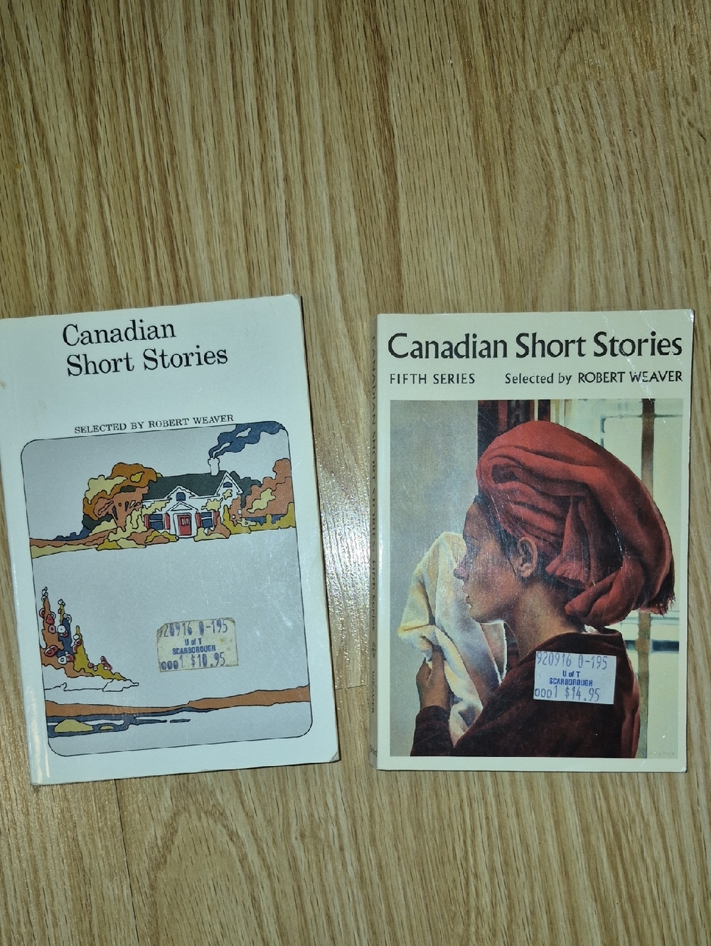 💥5/35 Canadian Short Stories Paperback Pair - White Covers with Red Accent